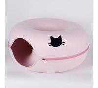 Cat Tunnel Bed with Scratch-Resistant Hideout, Universal Indoor Condo for All Seasons