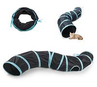 Cat Tunnel,Bunny Tunnel,2 Way Cat Tunnel,Pet Toys,Collapsible Pet Tunnel Tube,Suitable for Indoor and Outdoor (Blue-S)