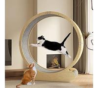 Cat Tunnel/Cat Exercise Wheel For Indoor Cats, Solid Wood Cat Running Wheel, Pet Treadmill With Silent Wheel, Silent Spinning Cat Sports Toy,Inner Diameter105cm/41.3