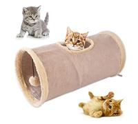 Cat Tunnel Cat Toy Pet Foldable Winter Cat Hole Toy Play Tunnel Crinkle Tunnel with Ball Kitty Play Tunnel for Fat Cat Rabbit Puppies