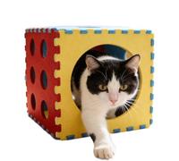 Cat Tunnel | Cave Cat Basket,With Interactive Peephole Puppy Tunnel Suitable for Pets Under 5.4kg,For Movement, Training Aid, Indoor, Outdoor, Apartment Life, Playroom