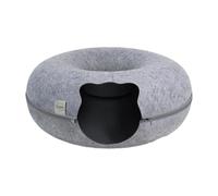 Cat Tunnel - Felt Soft Cat Bed Donut Cave | Portable Cozy Cat Cave, Easy Cleanliness Kitten Bed Cave, Removable Cat Hideaway,Cat Donut Tunnel for Indoors and Outdoors