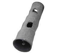 Cat Tunnel, Foldable Peekaboo Tunnel with Self Entertaining Ball Suede Cat Tunnel for Cats, Rabbit, Puppy, Guinea Pig (L)