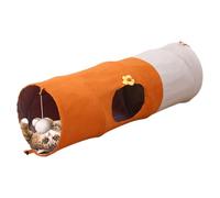 Cat Tunnel Foldable, Scratch-Resistant Play Tent with Ball Toy, 47.24 x 9.84 x 9.84 inches Portable Mental Enrichment Exercise Equipment, Ideal for Living Room, Training, and Indoor Fun