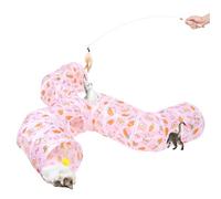 Cat Tunnel, Hole Diameter about 25cm 3 Way Foldable Kitten Tunnel Toy with Cat Teaser, Interactive Pop-Up Maze House Toy for Cats Rabbits Guinea Pigs Hamster Kitten Puppy
