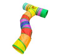 Cat Tunnel - Interactive Cat House with Guckloch | 80 cm Large Cat Tunnel with Ball and Peep for Small Animals, Rabbits and at Home | Tunnel with Ball for Pets