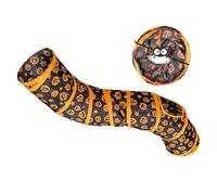 Cat Tunnel - Interactive Cat Toy, Foldable Play Tunnel, Portable Cat Tube with Pumpkin Print for House Cats, Reusable Cat Tunnel for Exercise, Activity and Home Decoration