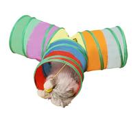 Cat Tunnel Toy Colorful, Claw-Resistant, 3 Way, Interactive Cat Tunnel