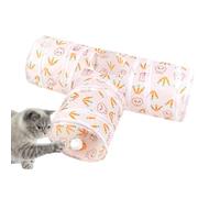 Cat Tunnel Toy, Foldable Tunnel Tube, Stylish and Functional, Peek Hole Toy with Sturdy and Space Saving Design for Kittens, Puppies, and Bunnies, 1 Piece