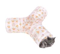 Cat Tunnel Toy, Foldable Tunnel Tube, Stylish and Functional, Peek Hole Toy with Sturdy and Space Saving Design for Kittens, Puppies, and Bunnies, 1 Piece