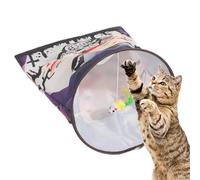 Cat Tunnel Toy,Halloween Pattern Play Tube With Ball | Portable Foldable Cat Tubes and Tunnels for Small Medium Rabbits Puppies Dogs