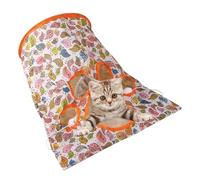 Cat tunnel toy - Interactive folding tunnel bag with sound | Lovely toy in a tube with plush balls and mouse, soft tunnel for fun to relax while exploring hiding places