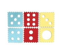 Cat Tunnel Toy, Modular Felt Play Structure, 6 Panels, 30x30cm Each, Multi-Colour, Tool-Free Assembly, Indoor Use