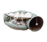 Cat Tunnel Toy - Soft Cat Play Tunnel for Indoor Cats | Foldable Pet Toys, Portable Cave Bed, Multi-functional Pet Supplies for Sleep Entertainment Exercise