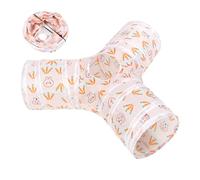 Cat Tunnel Tube,3 Way Foldable Kitten Tunnel Bed | Pet Accessory, Interactive Cat Toy for Small Kitten Dog Bunny Indoor Outdoor Feeding Training Exercise Enrichment Yard