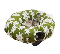 Cat Tunnel with Christmas Kennel - Donut Shaped Cat Bed - Comfortable Tunnel for Kittens, Enrichment and Exercise on the Balcony, Winter, Home, Bedroom, Living Room, Sleeping