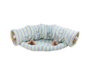 Cat Tunnel, With Foldable Design, 80x23cm, Cat Bed Tunnel, Kitten Exercise Toy, Lightweight And Portable, For Kittens, Cats, Small Animals, Birthday, Christmas Party, Hunting Exercise