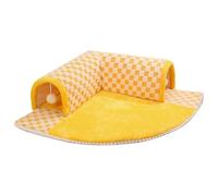 Cat Tunnel with Sleeping Area, with Non-Slip Base as a Play and Hiding Place, Game Cat Cave, for Puppies and for Sleeping, Dozing, Resting and Playing