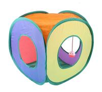 Cat Tunnels - Folding Play Tunnel, Pet Cave | Portable Cat Teepee Hideaway, Cube House Tent Kitten Fun Training, Rainbow Bed for Small Dog Play Activity