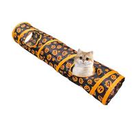 Cat Tunnels Indoor, Foldable Tubes Maze, Interactive Cat House with Pumpkin Pattern, Toys for Cats Kittens Rabbits Puppies, Foldable Feline Tunnel with Fun Activity Design, Pet Entertainment Accessory