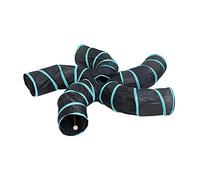 Cat Tunnels, Pet Ferret Rabbit Bunny Tunnels Tubes Subway Habitats, S-Style, DIY Cat Peekaboo Maze House Tent Bed, Kitten Interactive Toy (S Type: 5 Way Tubes)