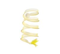 ＡＷＨＡＯ Cat Tunnels Play Tent Long Portable with Feather Toy, Bed Four Seasons Interactive Toy for Puppy Hiding Training Running, Yellow