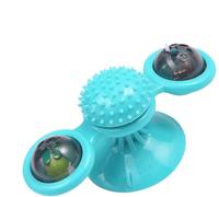 Cat Turning Windmill Toy, Turntable Tickle Cat Toy, Interactive Cat Training Turntable, Rotating Windmill Toy with LED Light, Wall Mount Cat Spinner Exercise Toy