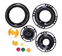 Cat Turntable Ball Toy 4 Level Detachable Interactive Kitten Tower Roller Toy with Plush Ball (Negro)
