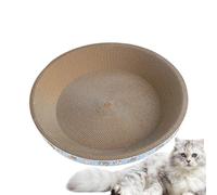 Cat Turntable Scratcher Board Bed - Ergonomic Cat Scratching Block, Rotating Cardboard Scratch Board | Durable Cat Furniture Protector, Deck Chair and Bed for Cats to Play, Sharpen Claws and Indoor