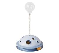 Cat Turntable Toy - Cat Ball Track Toy | Interactive Dog Toy Slow Feeder, Pet Slow Eating Spring Ball Turntable Toys, Self-Entertainment Food Leak Ball with Spring Rod For Kitten Playing