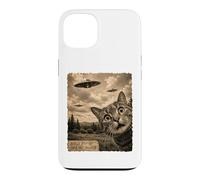 Cat UFO Field Report Funny Vintage Strange Sighting Case for iPhone 13