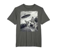 Cat UFO Meme - Funny Cat Selfie with UFOs T-Shirt