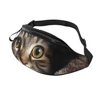 Cat Under Blanket Fanny Pack for Men Women Crossbody Waist Bag Waterproof Sports Belt Bag Outdoor Hip Pack