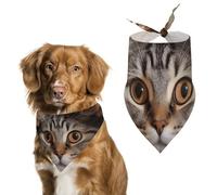 Cat Under Blanket Pet Scarf Adjustable Pet Accessories Triangular Scarf Washable Floral Print Puppy Bib Bandana Stylish Comfortable Cat Scarves for Holiday Scarfs