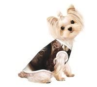 Cat Under Blanket print Dog Shirts for Small Dogs Stretchy T-Shirts Lightweight Tank Top Sleeveless Striped Vest