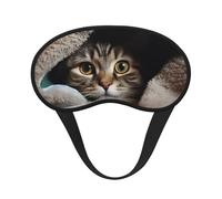 Cat Under Blanket Sleep Mask for Side Sleeper, Light Blocking Night Masks for Sleeping Eye Mask for Women Men Eye Cover Soft Comfortable Eye Shade for Travel, Nap