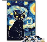 Cat Under The Night Sky 2000 Piece Jigsaw Puzzles for Adults Gifts, Stress Reliever Staycation Kill Time Enhance Love between Couples (70x100cm)