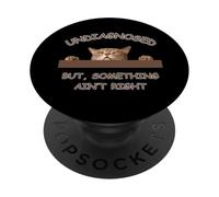 Cat Undiagnosed Peeking Cat Design for Cat Lovers PopSockets Adhesive PopGrip