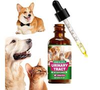 Cat Urinary Health | 60ML Natural Drops - Flavored Supplements for Dogs - for Pet Kitten Small Medium Large Breed Home Indoor Outdoor Travel Eating Food Feeding
