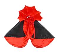 Cat Vampire Cape - Polyester 36 x 54 cm Dog Halloween Cape Bat Adjustable Red Black Funny Reversible Costume with Secure Neck Strap for Small Medium Cats Puppies