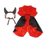 Cat Vampire Cloak - Vampire Gothic Dog Cape - Cat Cosplay Apparel with Horn, Creative Holiday Costumes for Party, Role Play, Carnival