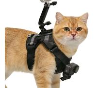 Cat Vest Harness | Escape Proof with Camera Mount,Small Cat Double Camera Mount Vest,for Kitten Indoor Outdoor Hiking Walking Training Adventures Camping