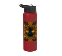 Cat Vibrant Vision Fantasy Feline Cosmic Stainless Steel Insulated Water Bottle