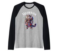 Cat Viking Pun Meowrior Nordic Norse Warrior Women Men Kids Raglan Baseball Tee