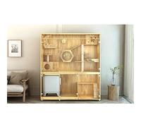 cat villa Cat Villa Wood Cage Cabinet Can Put Smart Litter Box Home Climbing Frame House