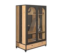 cat villa Cat Villa Wood Cage Large House Indoor Cabinet Super Space Pet
