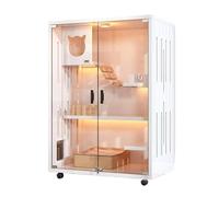Cat Villa Full View Cat Villa Luxury Indoor House Large Cage Transform Your Pet’s Living Space Enclosed Cat Condo