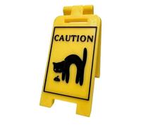 Cat vomit caution sign,Cat Vomiting Warning Signs Set,cat Vomit Caution Sign - 3D Printed Cat Lover Gift Humorous Warning, Durable Plastic Indoor/Outdoor Mini Cat Vomit Sign, Funny Vomit Mini Logo