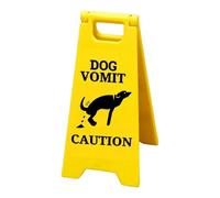 Cat Vomit Sign, 3D Printed Funny Cat Humor Caution Sign, Novelty Desk Decoration, Cute Black Cats Gag for Home, Classroom, Bathroom, 12x6x12cm, 24g