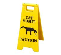Cat Vomit Sign, 4 in Dog Vomit Sign, Pet Warning Sign Decoration, Cat Vomit Sign Desk Decoration, Please Watch Your Step When Seeing Warning Signs, Funny Gag Gifts for Cat/Dog Lover